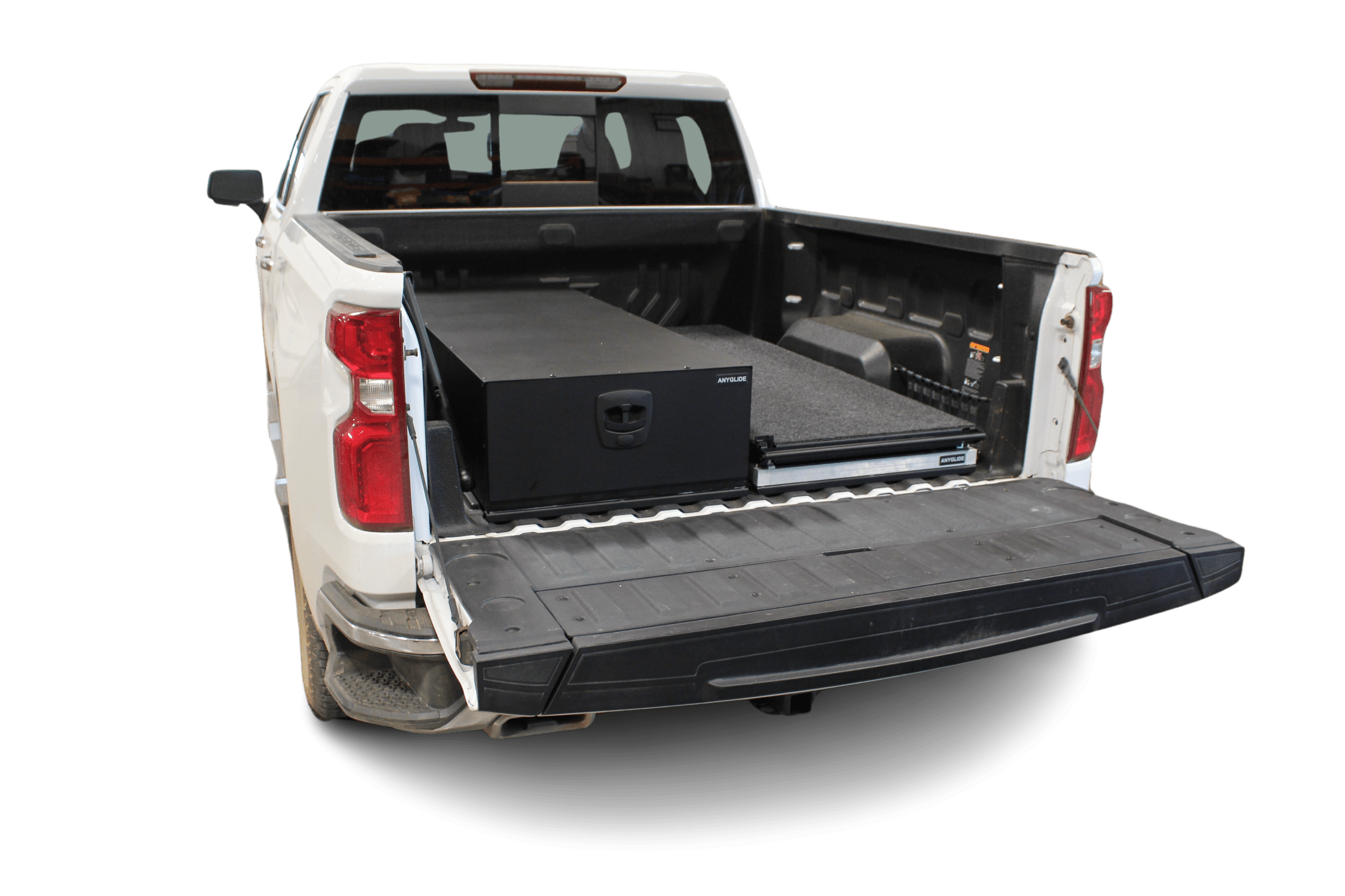 Compact Truck Bed Organizer, 1/4 Ton Truck Bed Storage Solution - AnyGlide