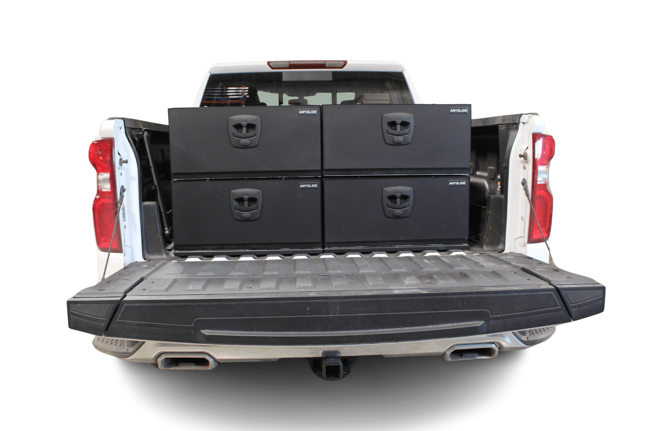 Compact Truck Bed Organizer, 1/4 Ton Truck Bed Storage Solution - AnyGlide