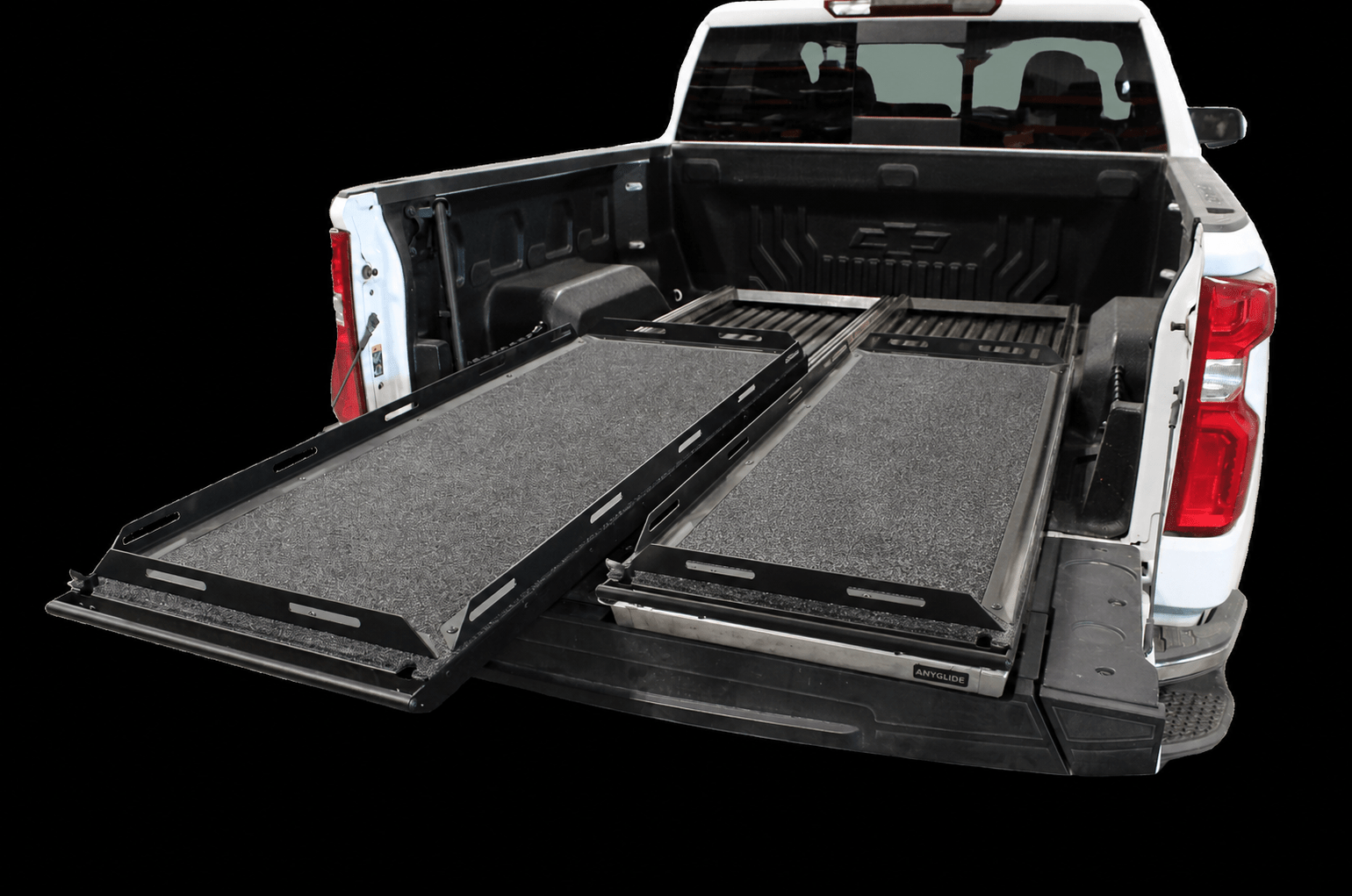 Compact Truck Bed Organizer, 1/4 Ton Truck Bed Storage Solution - AnyGlide