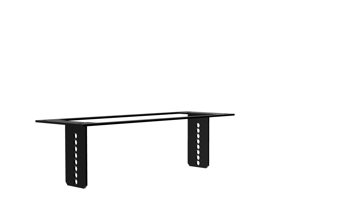 1 PIECE MOUNTING BRACKET, 8 BRACKET HOLES, 3”W X 8.375”L X 2.5”H - AnyGlide